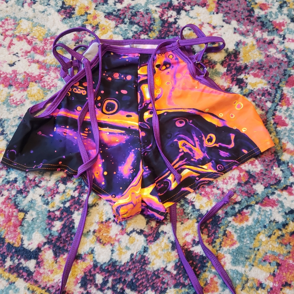 Rolita Couture Toxic Lace Up Rave Boy Shorts